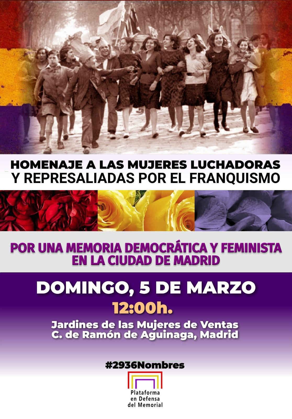 Acto homenaje a las mujeres luchadoras  represaliadas por el franquismo